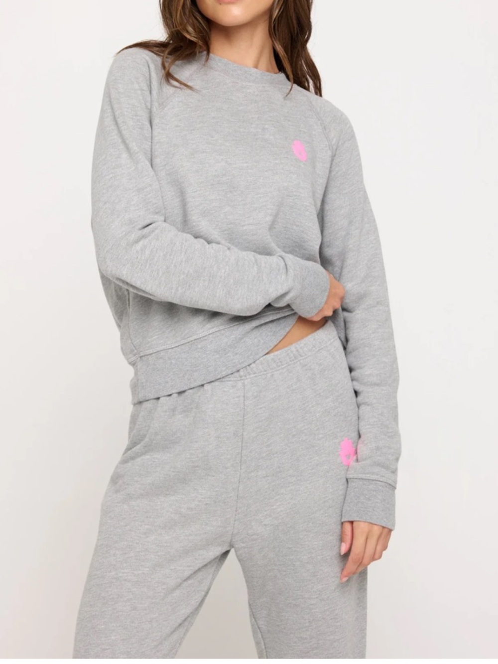 NWT Spiritual Gangster hamsa Forever Crew Pullover Grey Heather Ash Large